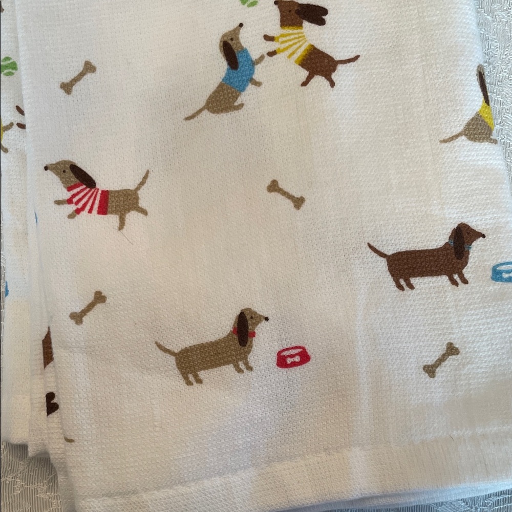 TRULY Lou dachshund Pattern Kitchen Towels - Picture 4 of 7